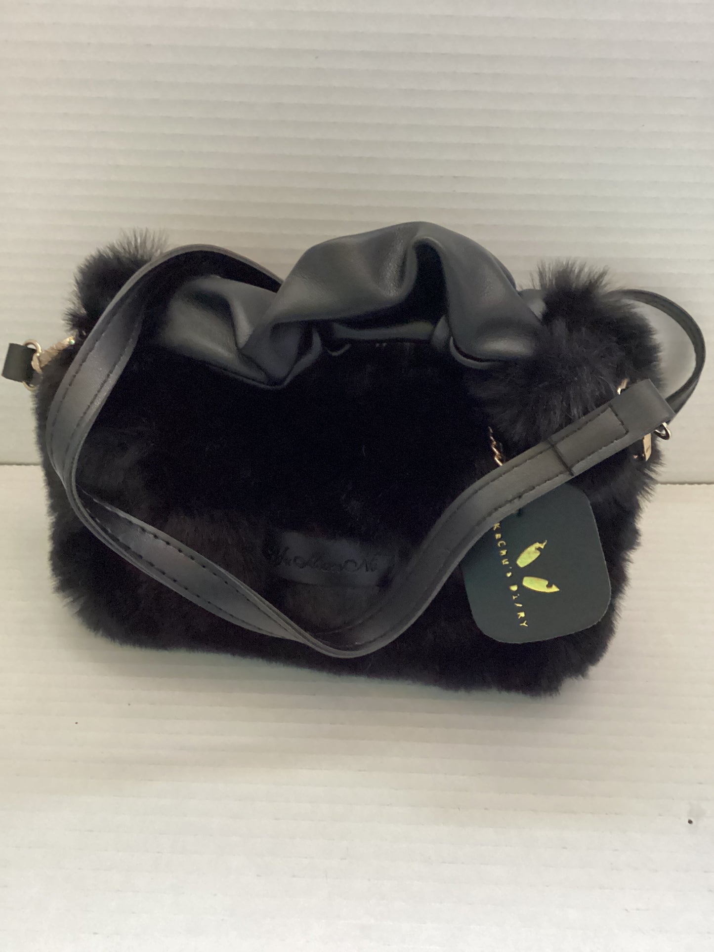 Fluffy black bag